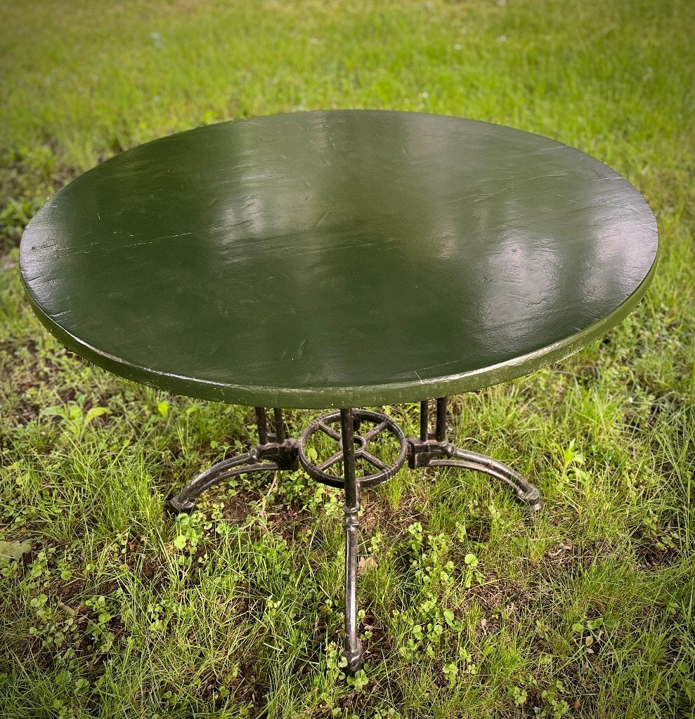 Ronde tuintafel met gietijzeren onderstel, Ophalen, Zo goed als nieuw, Rond, Metaal