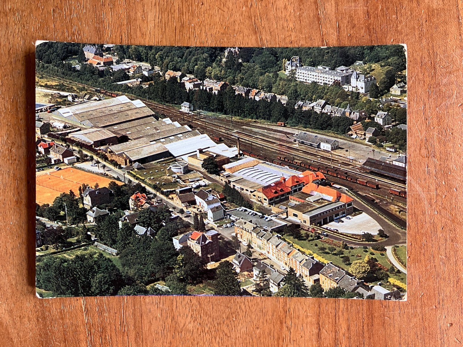 Luchtopname Spa fabriek met Spa Reine stempel uit 1970, Ophalen of Verzenden, 1960 tot 1980, Gelopen, Luik