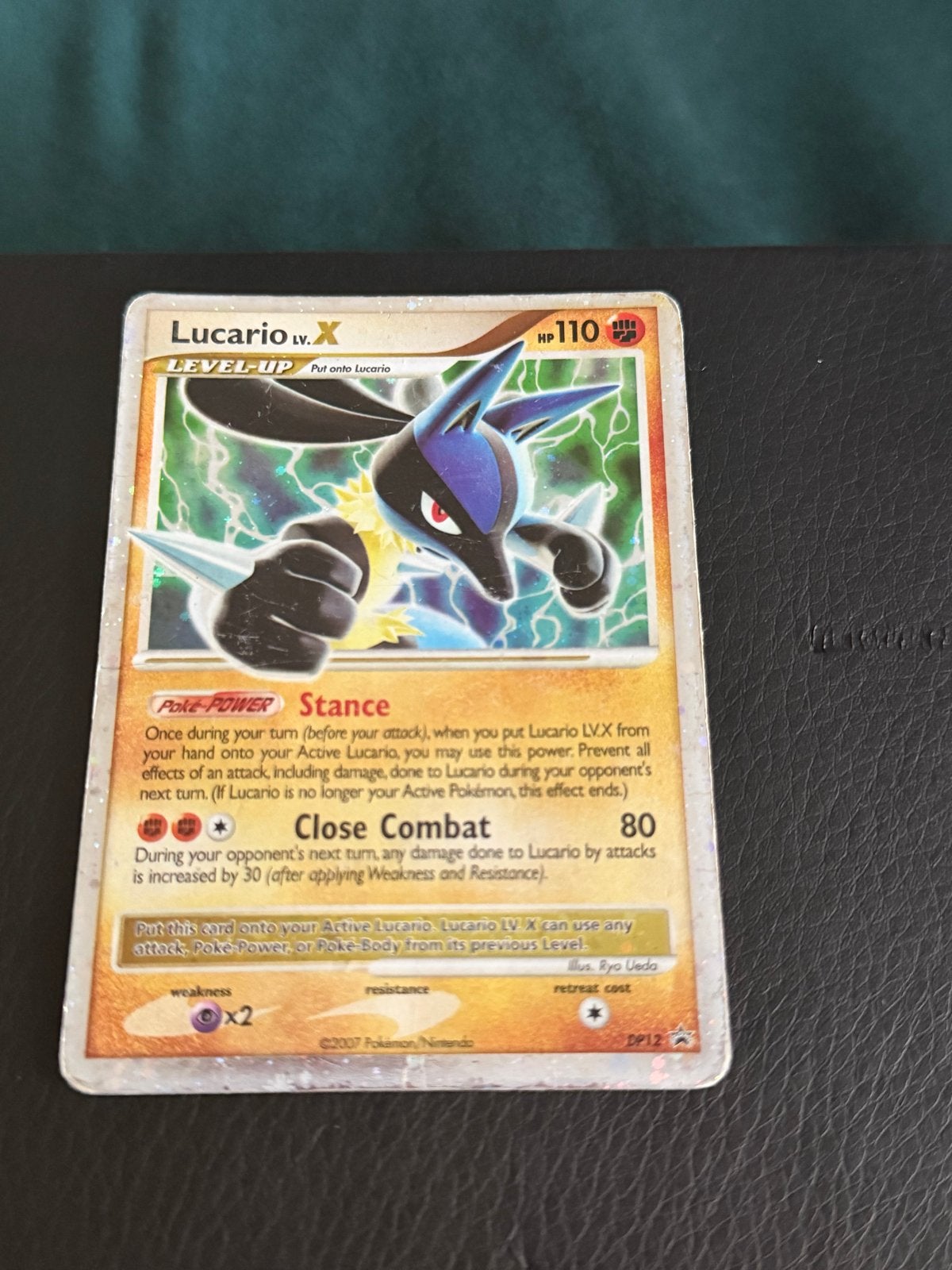 Lucario LV.X Pokémon Kaart - Zeldzaam en in goede staat, Ophalen of Verzenden, Gebruikt, Losse kaart