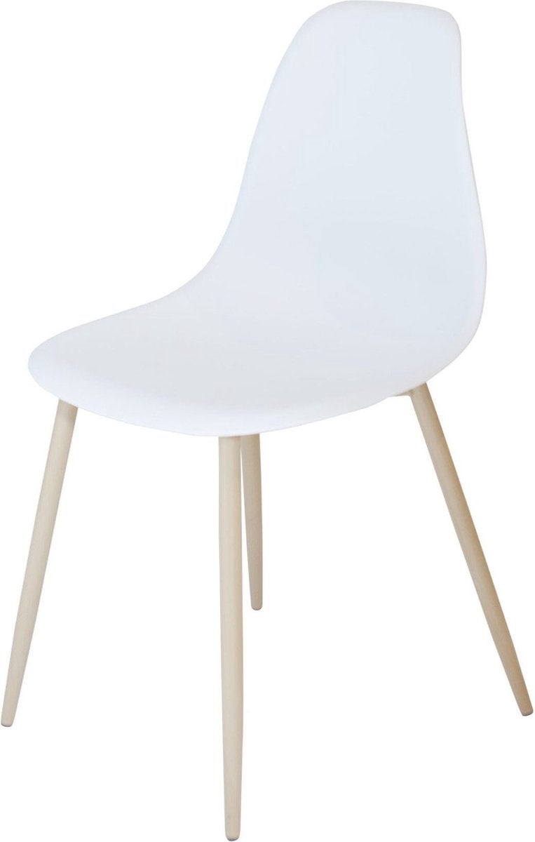 Nieuwe witte stoelen met houten poten (meerdere beschikbaar), Wit, Nieuw, Ophalen of Verzenden, Eén