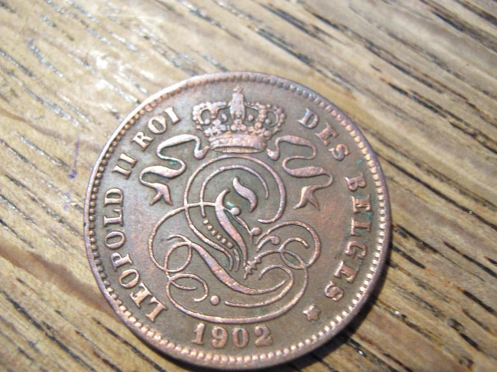 Belgie 2 Centimes 1902, Waals, koning Leopold II #655, Postzegels en Munten, Munten | België, Ophalen of Verzenden, Brons, Losse munt