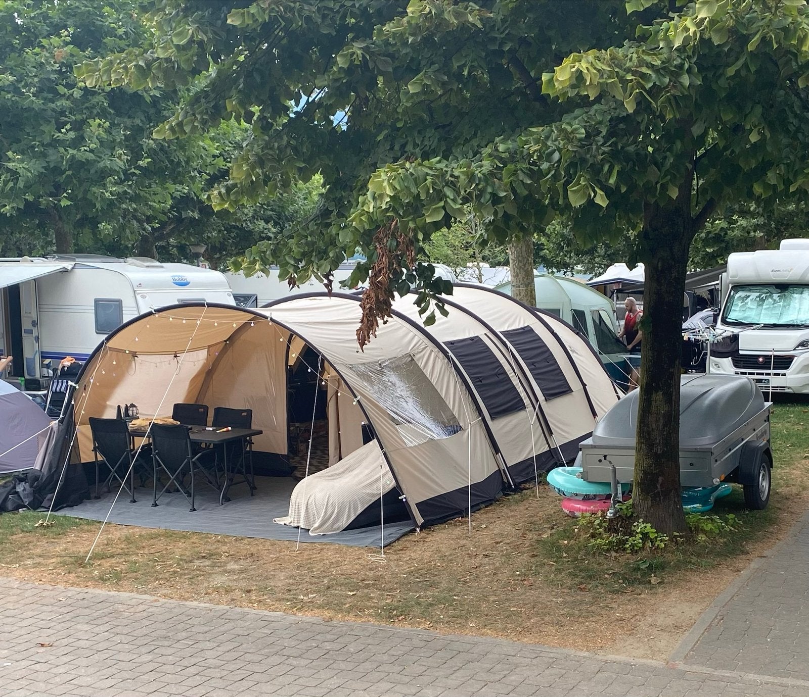 Ruime obelink tunneltent 6 pers ZGAN incl extra voorwand, Ophalen, Gebruikt, Tot en met 5