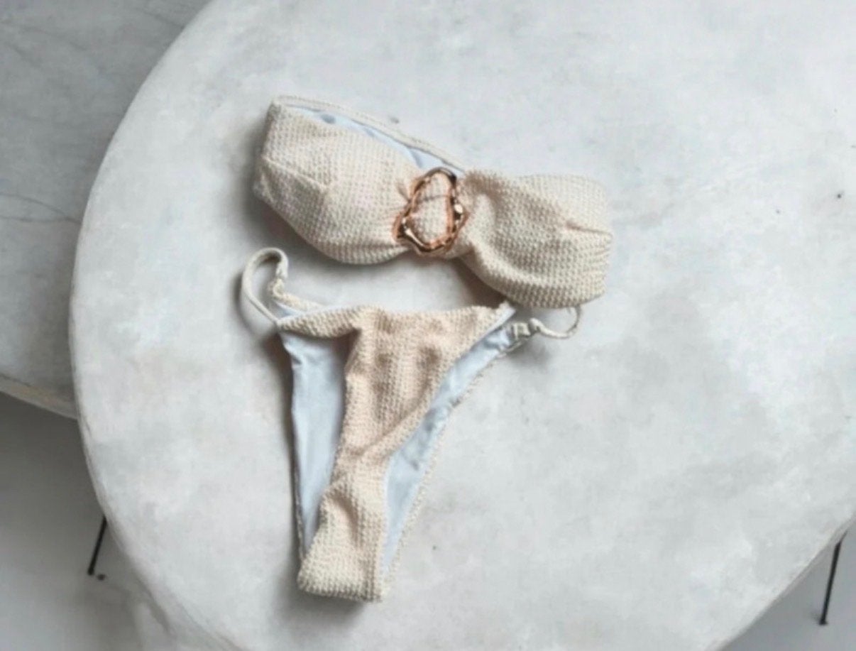 Bikini dames, Ophalen of Verzenden, Zo goed als nieuw, Beige, Bikini