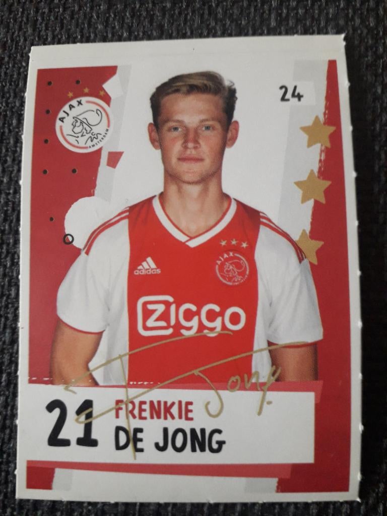 Frenkie de Jong voetbalsticker, Ophalen of Verzenden, Zo goed als nieuw, Plaatje