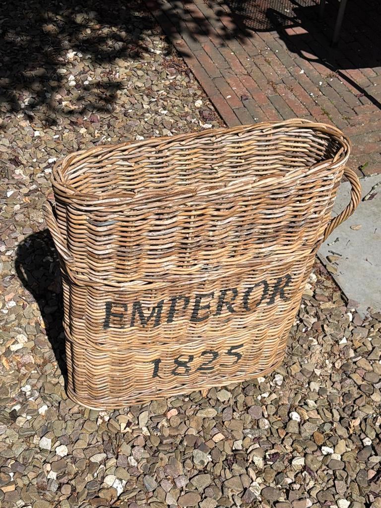 Grote rieten paraplu mand met 'EMPEROR 1825' opdruk, Overige materialen, Gebruikt, 50 tot 75 cm, Minder dan 50 cm