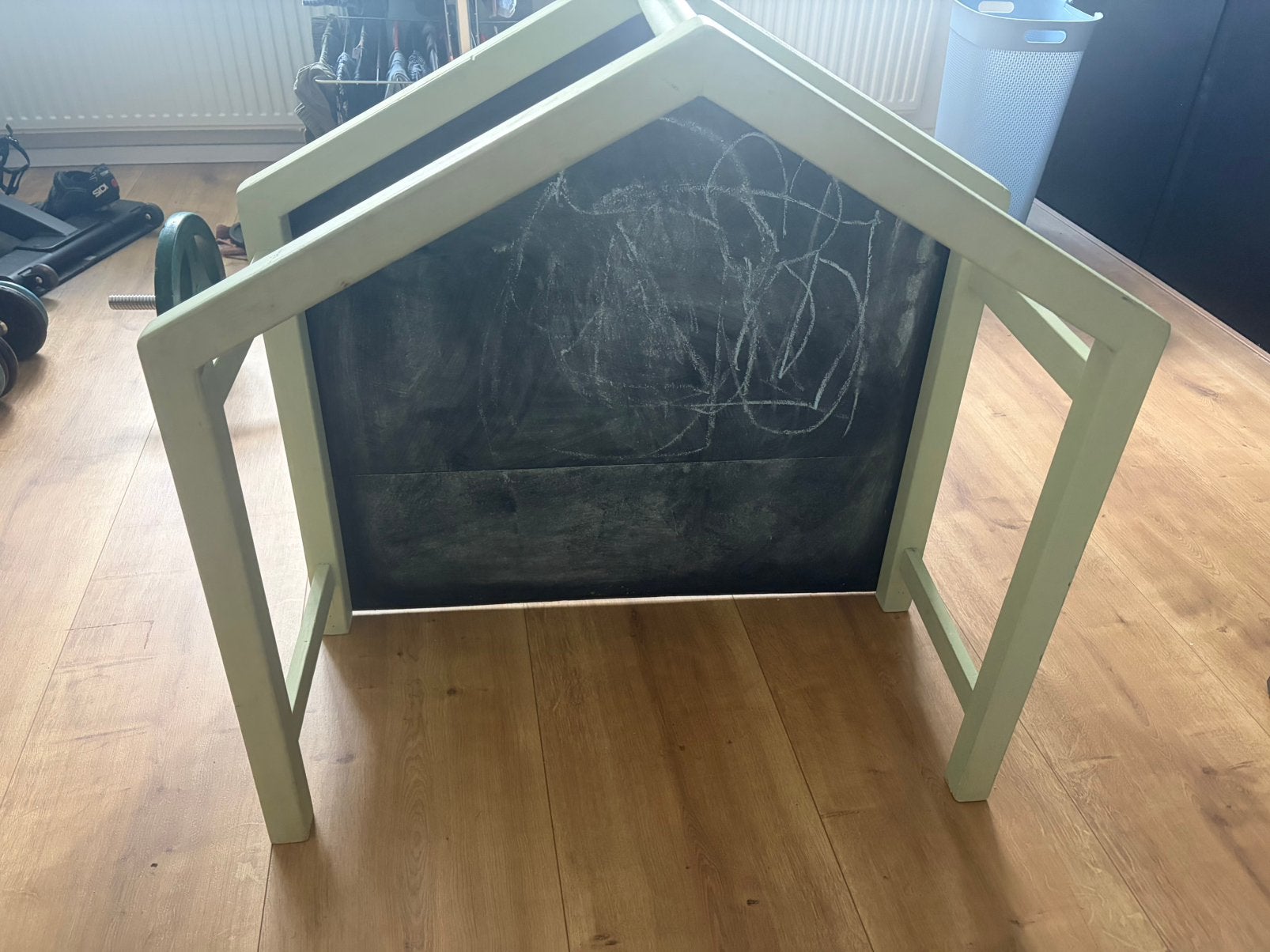 GRATIS krijtbord huisje, Ophalen, Gebruikt, Rechthoekig, 50 tot 100 cm