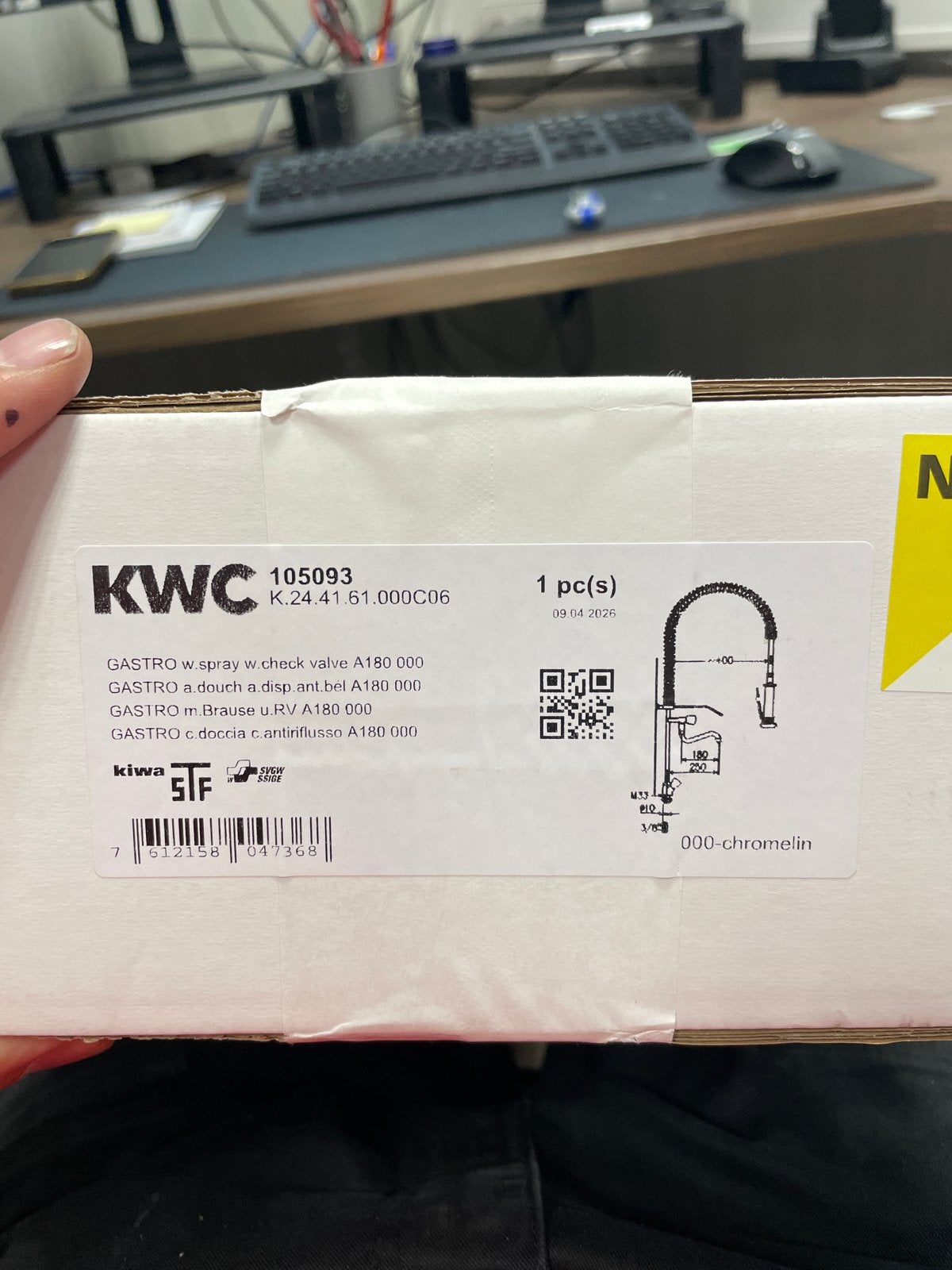 KWC GASTRO Keukenkraan - Nieuw in doos, Overige typen, Ophalen of Verzenden, Metaal, Overige merken