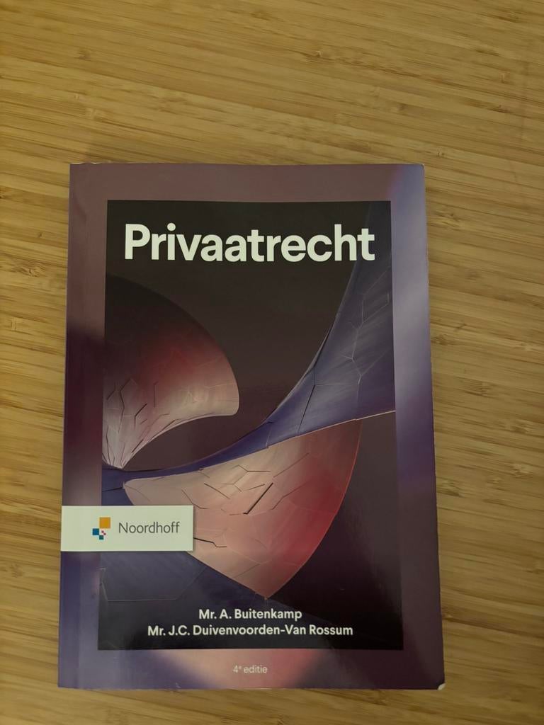 Mr.J.C. Duivenvoorden- van Rossum - Privaatrecht 4e editie, Zo goed als nieuw, Beta, Mr.J.C. Duivenvoorden- van Rossum; Mr.A. Buitenkamp