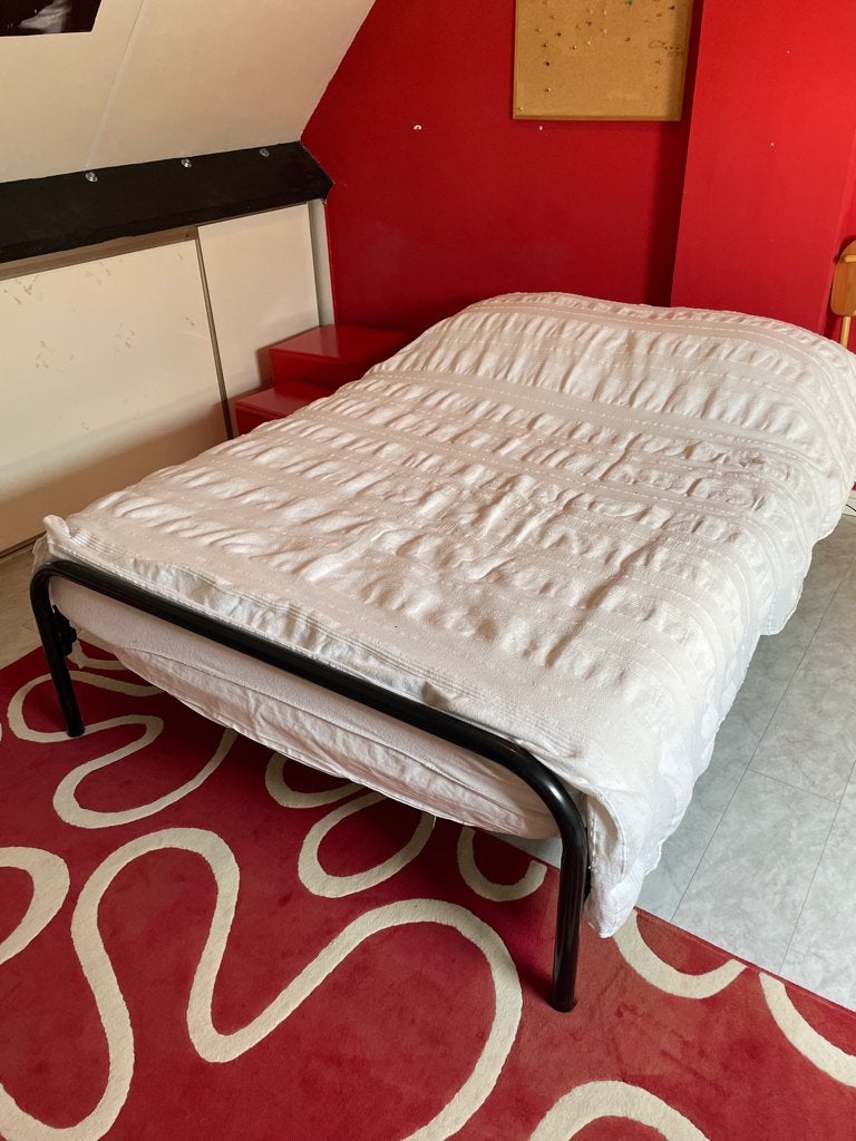 Slaapkamerbed, Ophalen, Gebruikt, Zwart, Twijfelaar