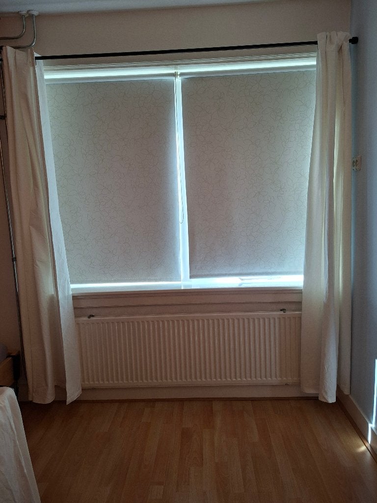 4- IKEA witte "Merete" Ringgordijnen, Ophalen, Wit, 147 cm, IKEA