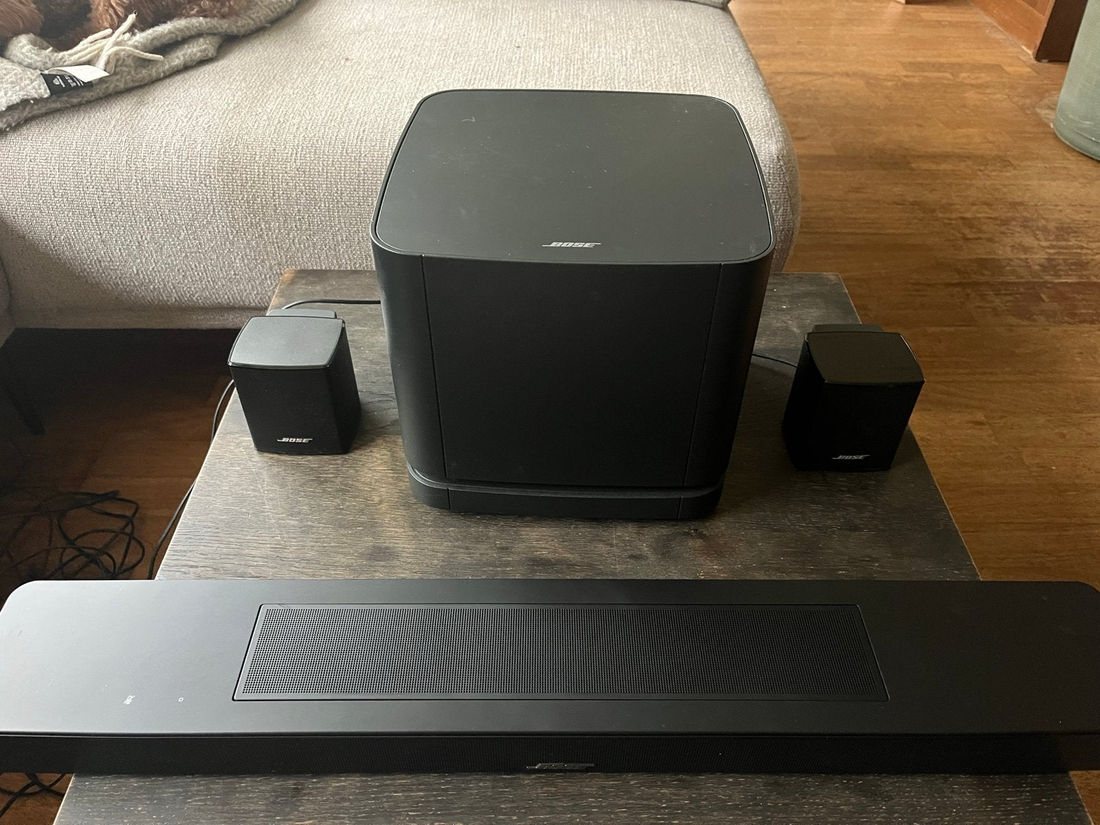 Bose Soundbar 600 met Bass Module 500 en Surround Speakers, Ophalen, Bluetooth, Zo goed als nieuw