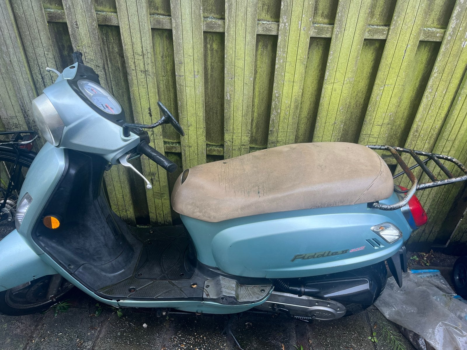 Sym Fiddle II Scooter - Lichtblauw, Ophalen, Gebruikt, Benzine, Fiddle