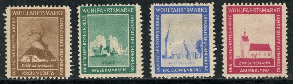 Lokal Oldenburg 1-4 I ongebruikt getand, Verzenden, Overige periodes, Postfris