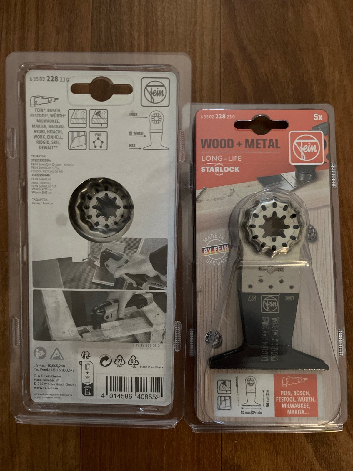 2x Fein Starlock Wood + Metal zaagbladen nieuw in doos, Ophalen of Verzenden, Nieuw
