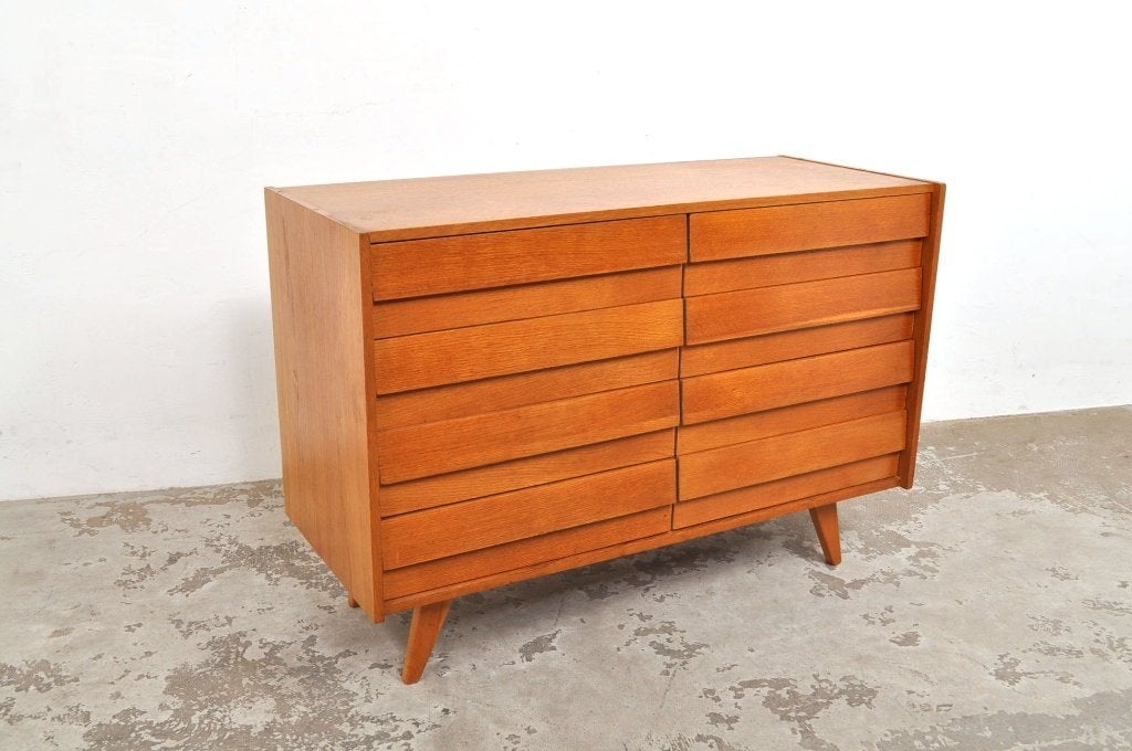 Vintage Jiroutek U-453 dressoir ladekast jaren 60, Ophalen of Verzenden, Gebruikt, 25 tot 50 cm, 100 tot 150 cm