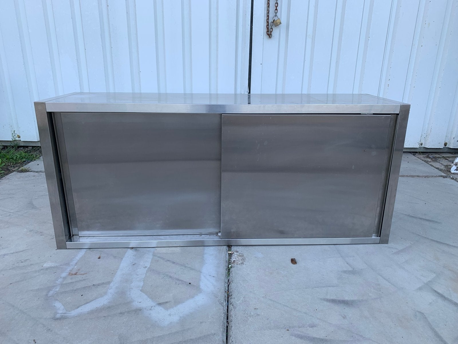RVS wandkast met schuifdeuren - 140x40x60 cm, Ophalen, Gebruikt