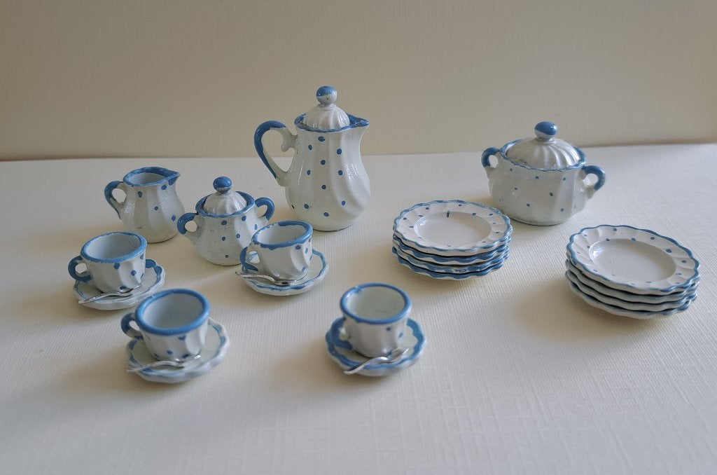 Poppenhuis servies 1:12, Ophalen of Verzenden, Zo goed als nieuw, Decoratie