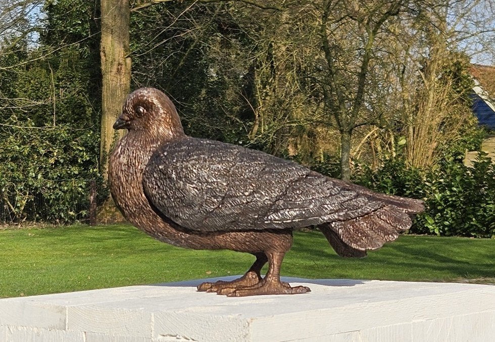 DUIF / bronzen beeld / duiven / vogel / dierenbeeld, Dierenbeeld, Nieuw, Info@huisentuindecoratiemarie.nl, Huis en tuin decoratie marie