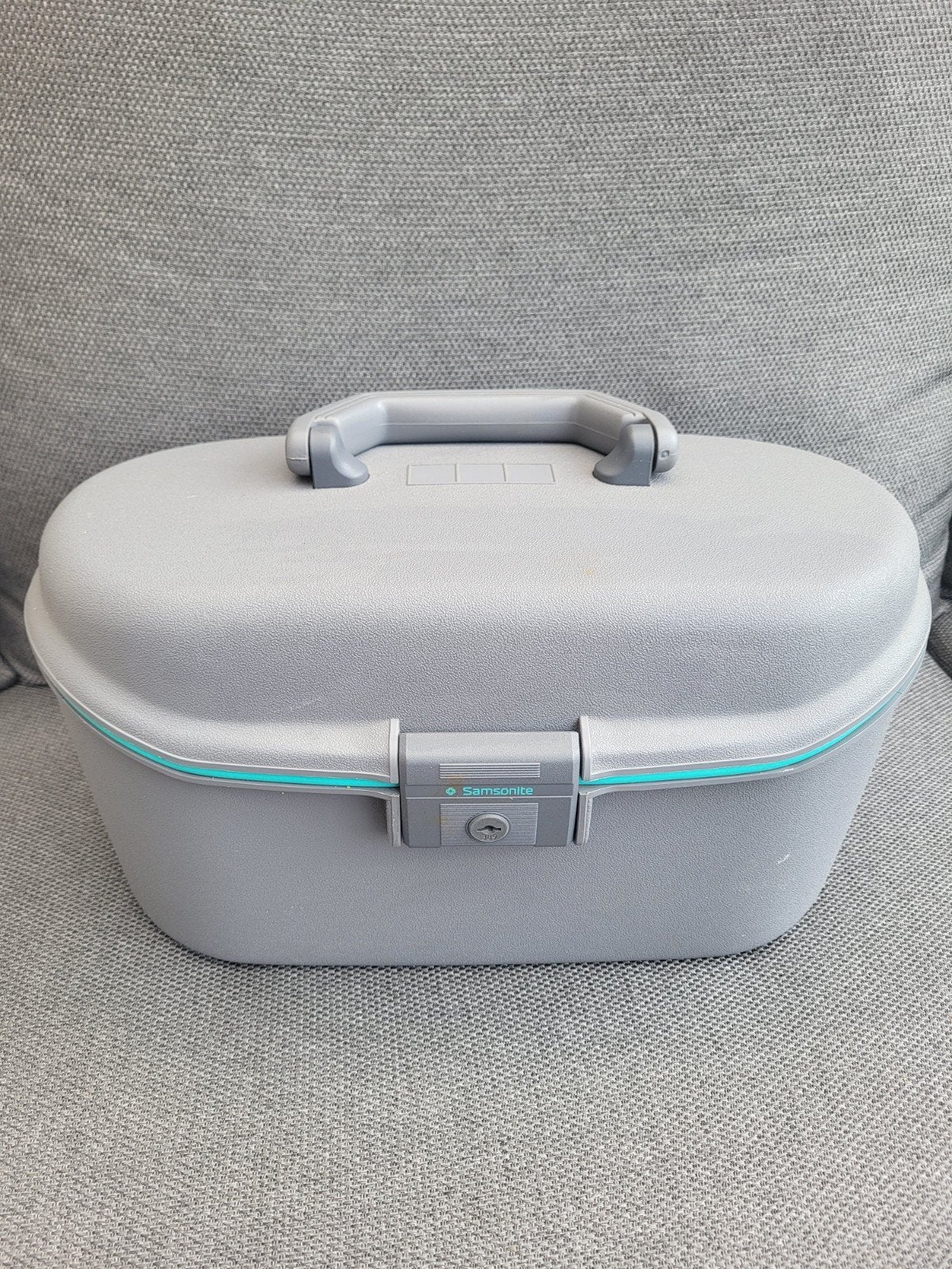 Samsonite Beautycase Hardcase Grijs met Slot en Spiegel, Sieraden, Tassen en Uiterlijk, Gebruikt, Met slot, Ophalen of Verzenden