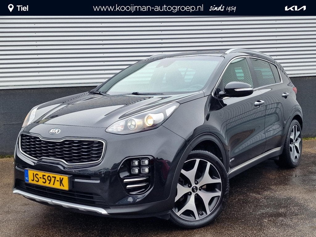 Kia Sportage 1.6 T-GDI 4WD GT-Line First Edition Nieuw gelev, Auto's, Kia, Parkeersensor, Gebruikt, 4 cilinders, Zwart