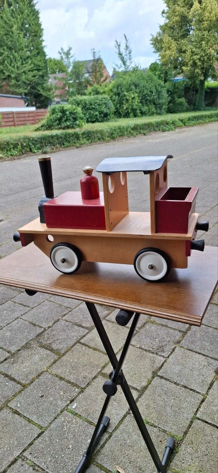 Houten speelgoedtrein - Vintage decoratie, Ophalen of Verzenden, Gebruikt