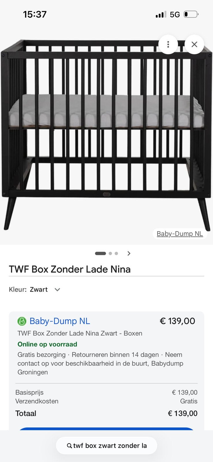 Twf box (met gebruikersplekken), Kinderen en Baby's, Boxen, Ophalen, Gebruikt, Rechthoekig, In hoogte verstelbaar