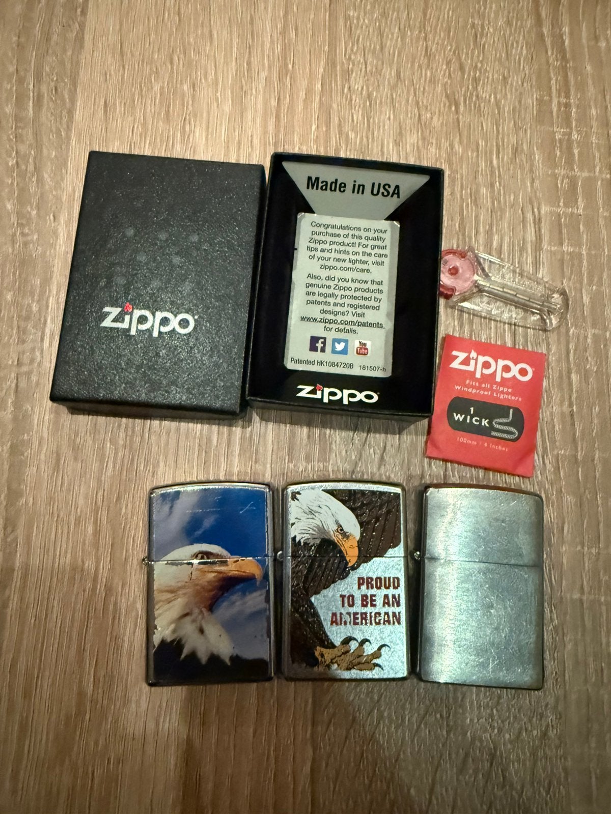 3 originele zippos, Ophalen of Verzenden, Zo goed als nieuw, Aansteker