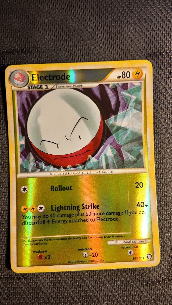 Electrode 34 HS—Triumphant | Pokemon kaart, Ophalen, Zo goed als nieuw, Losse kaart, Foil