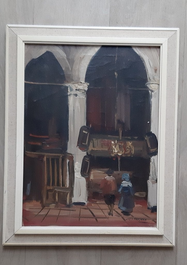 Jan Kelderman kerkgezicht Strasbourg / Straatsburg, Ophalen