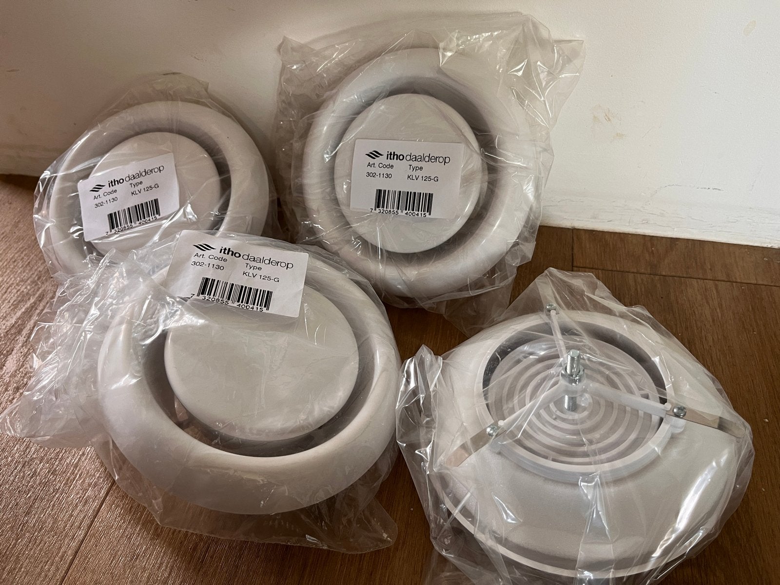 Itho Daalderop KLV 125-G Afzuigventielen (4 stuks), Ophalen, Nieuw, Afzuiger