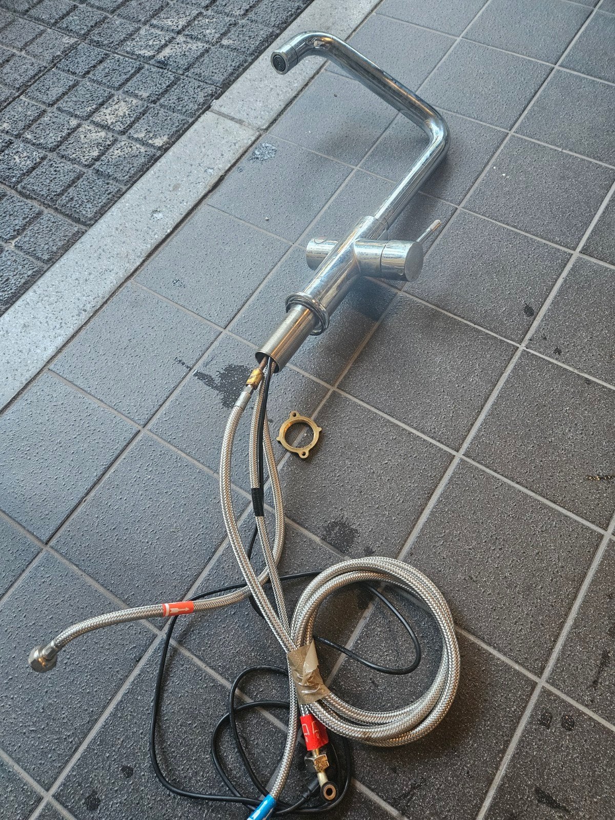 Grohe Keukenkraan met uittrekbare sproeier, Ophalen of Verzenden, Gebruikt, Chroom, Kraan