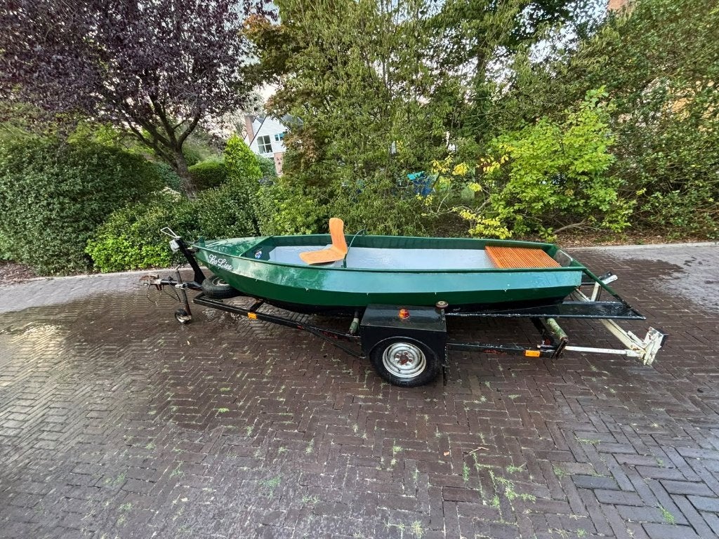 Stalen sloep met 5 pk motor en trailer, Watersport en Boten, Ophalen, Gebruikt, Staal, 5 pk