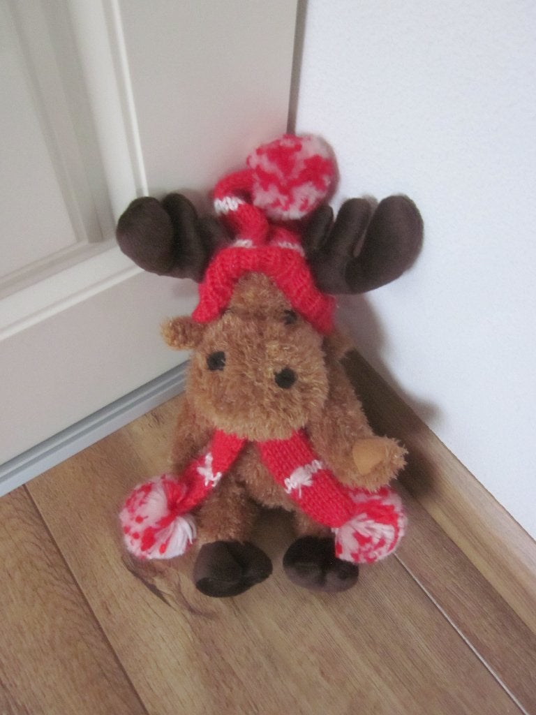 Skogstokig Souvenir Zweden, ruwharig pluche bruin rendier, Paard, Overige merken, Overige karakters, Nieuw