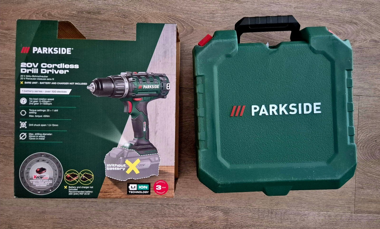 Parkside PABS 20-Li I9 Boor-/Schroefmachine (Zonder Accu), Gebruikt, Variabele snelheid, Ophalen of Verzenden, Boor- en Schroefmachine