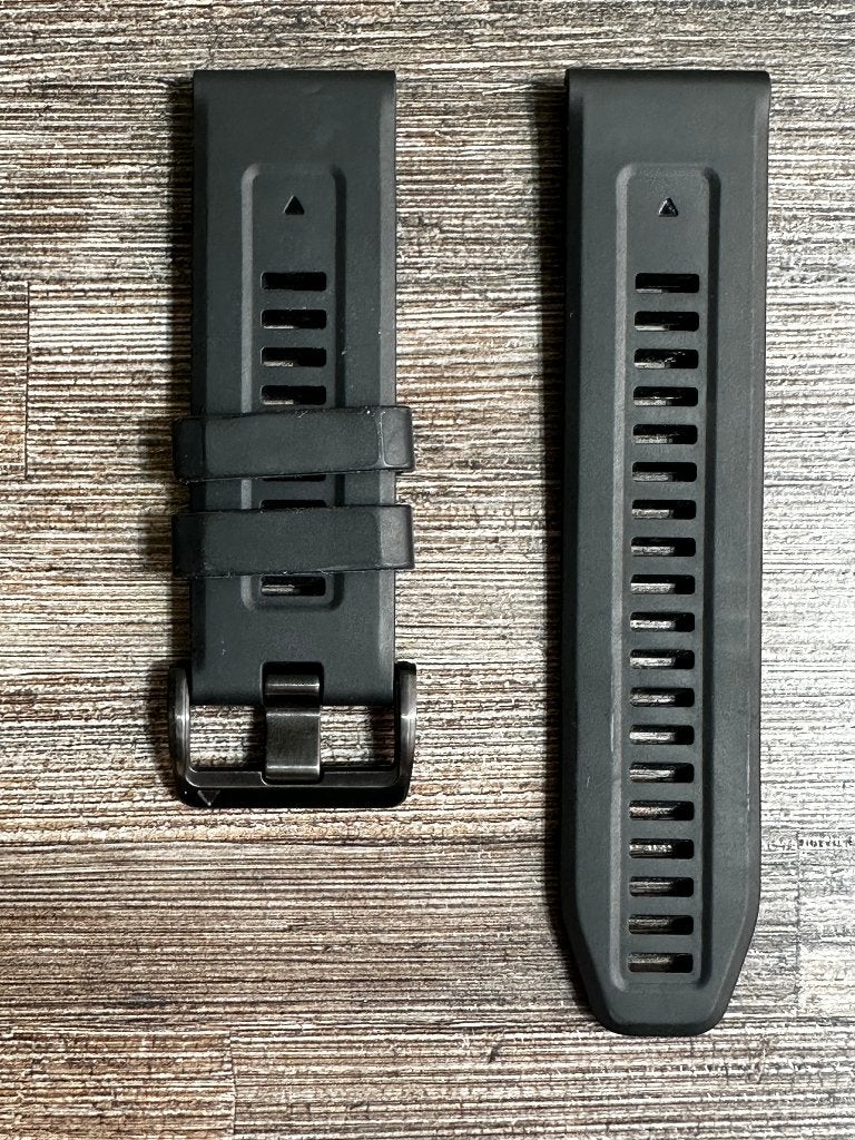 25124c Originele Garmin Siliconen Polsband 26mm, Garmin Nederland BV, https://support.garmin.com/nl-NL/, Zwart, Garmin