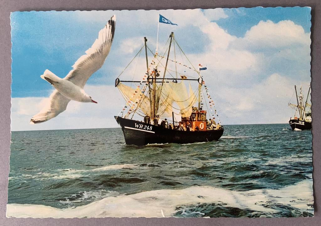 Vissersboot, Groeten uit Scheveningen, Verzenden, Voor 1920, Zuid-Holland