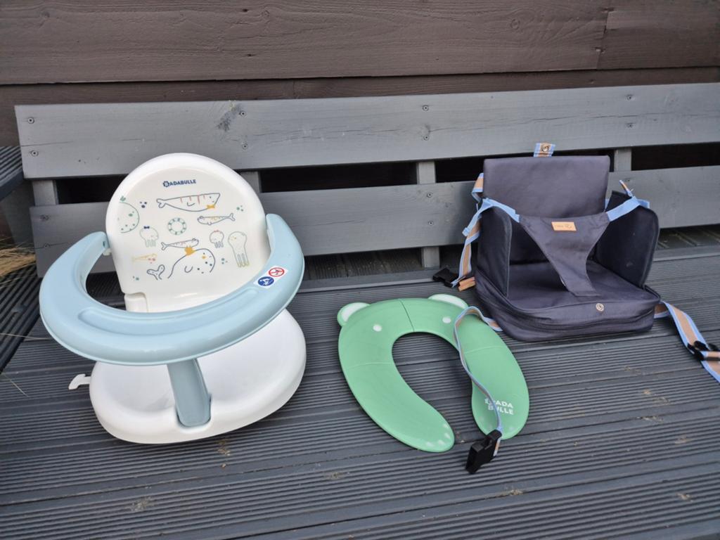 Babyspullen: Badzitje, toiletbril en stoel verhoger, Ophalen, Gebruikt