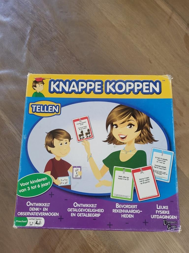Knappe Koppen spel - Compleet, doos beschadigd, Een of twee spelers, Ophalen of Verzenden, Gebruikt, University Games