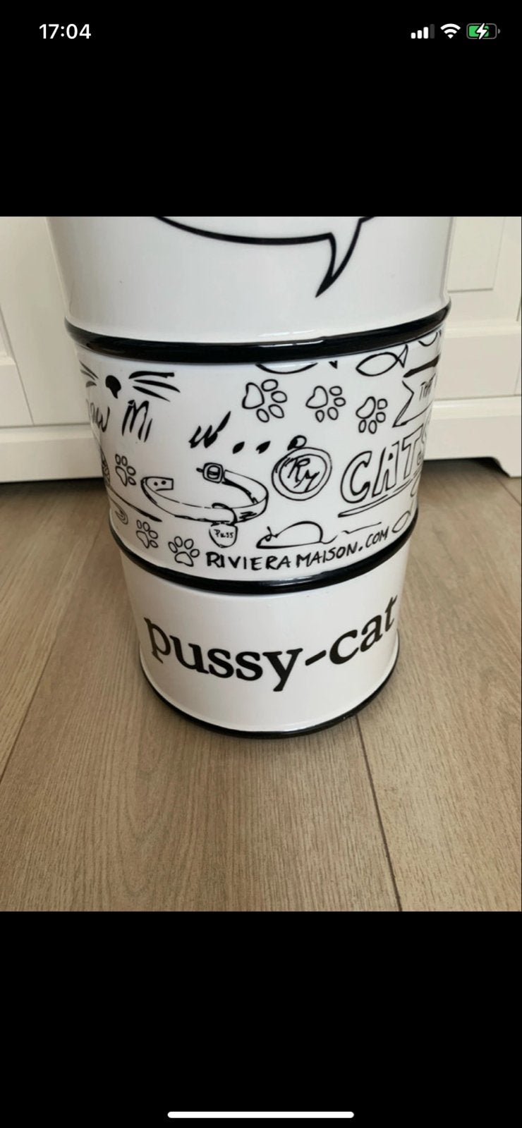 Riviera maison pussy cat stapelpot, Ophalen of Verzenden, Zo goed als nieuw