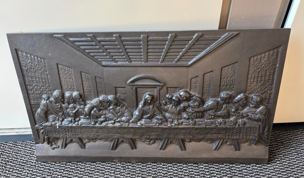 Gietijzeren wanddecoratie Het Laatste Avondmaal, Ophalen of Verzenden, Zo goed als nieuw