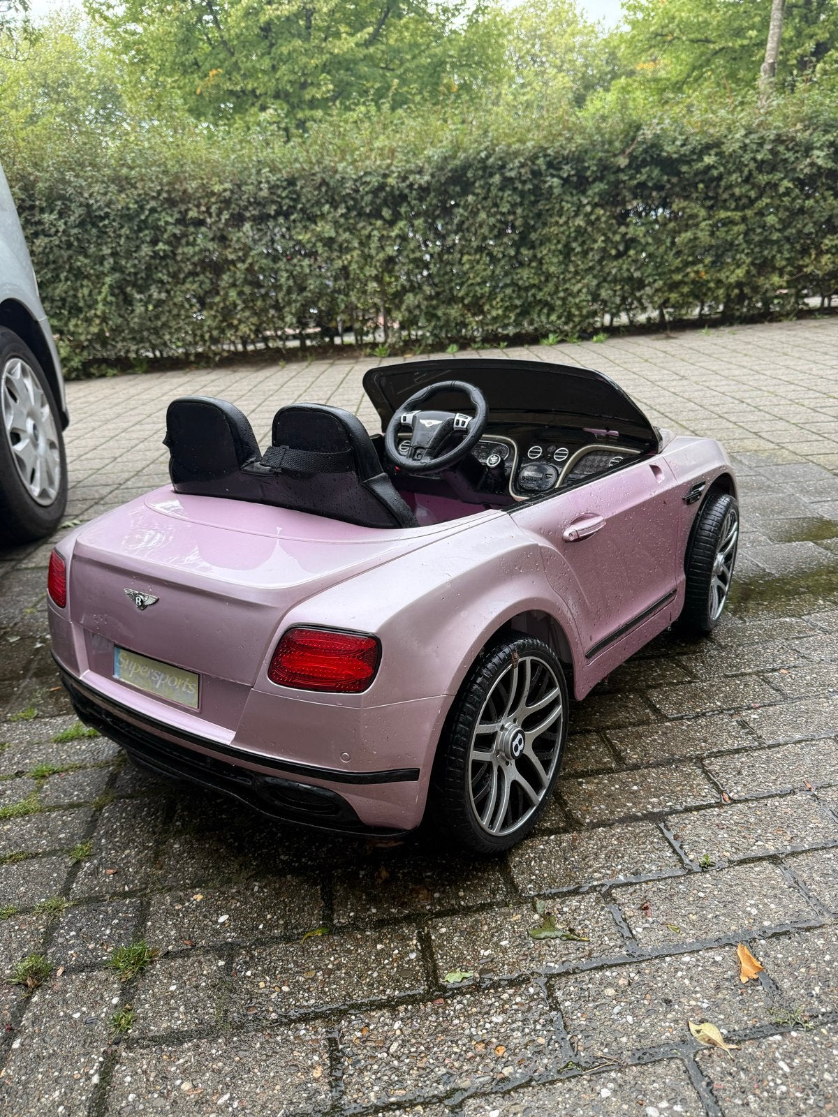 Bentley Continental 12V elektrische kinderauto 2-zits – Roze, Ophalen, Gebruikt, Overige typen