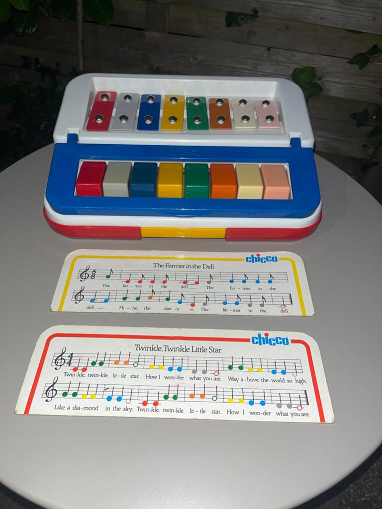 Chicco Muziek Koffer - Xylofoon en Piano voor Kinderen, Ophalen of Verzenden, Gebruikt, Overige typen, Met geluid