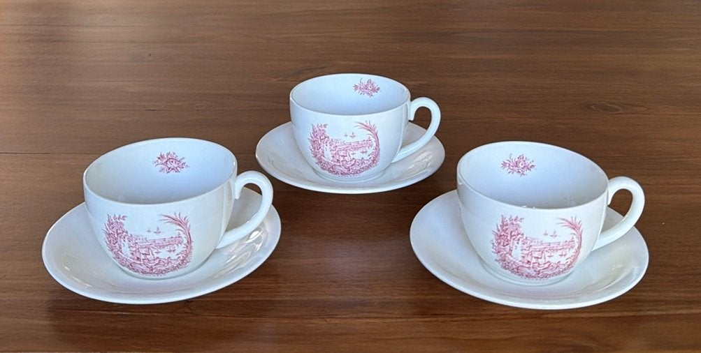 3 Wedgwood Rex Whistler design kop en schotels, Antiek en Kunst, Antiek | Servies los, Ophalen of Verzenden