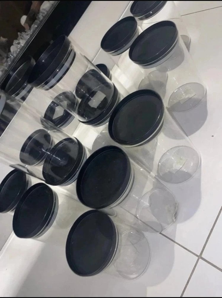 Svenska Living Stapelbare Voorraadpotten Set - Glas, Glas, Nieuw, Ophalen of Verzenden, Overige merken