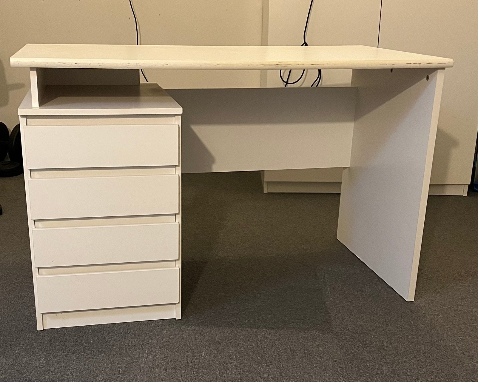 Bureau wit 4 lades gratis, Ophalen, Overige typen, Gebruikt, 120 cm