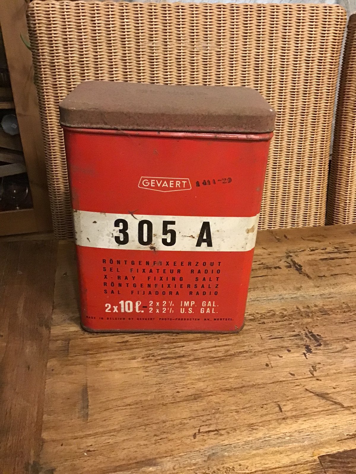 Vintage blikken doos Gevaert, Ophalen of Verzenden, Zo goed als nieuw, Overige