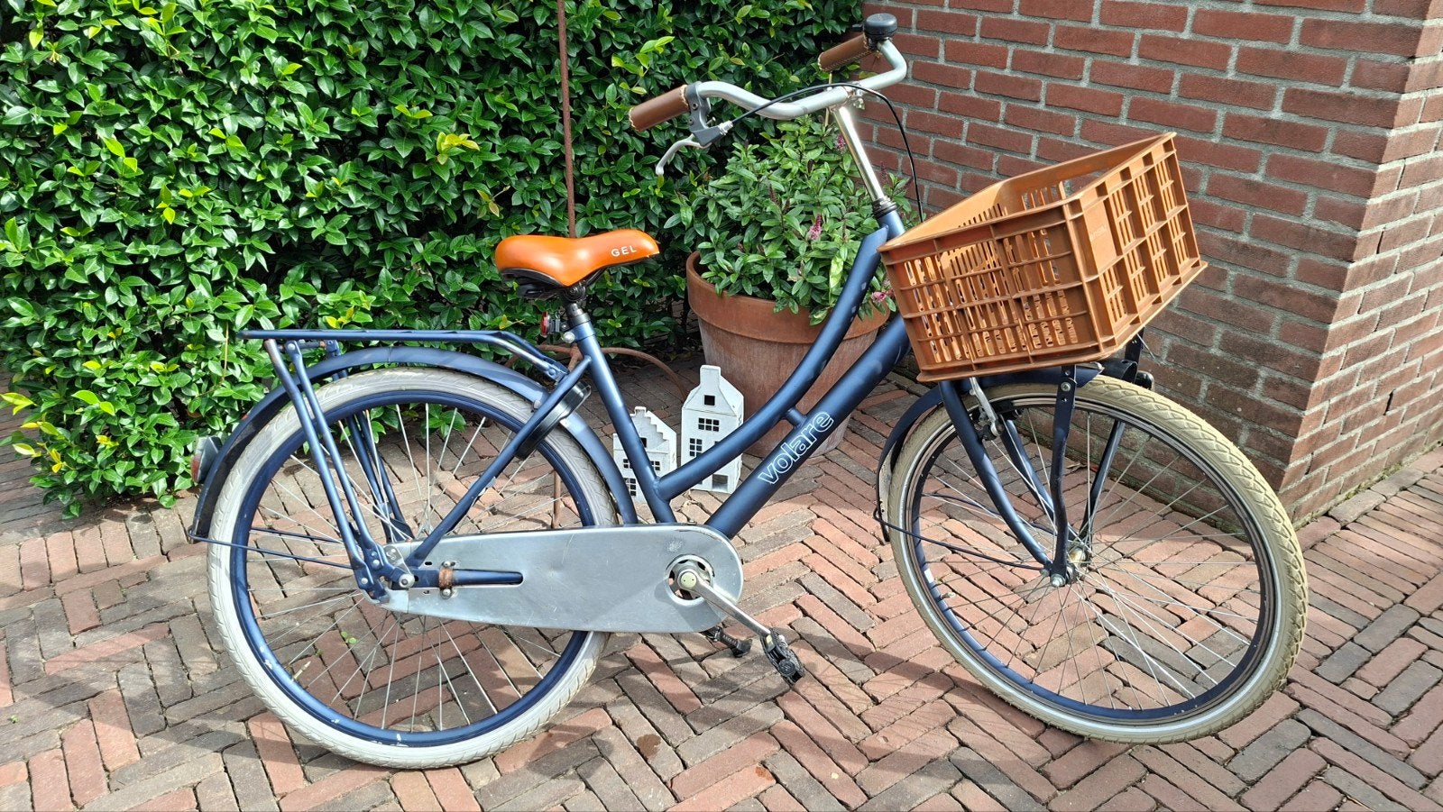 Volare meisjesfiets 26 inch, met fietsmand, Gebruikt, Volare, Handrem, Ophalen