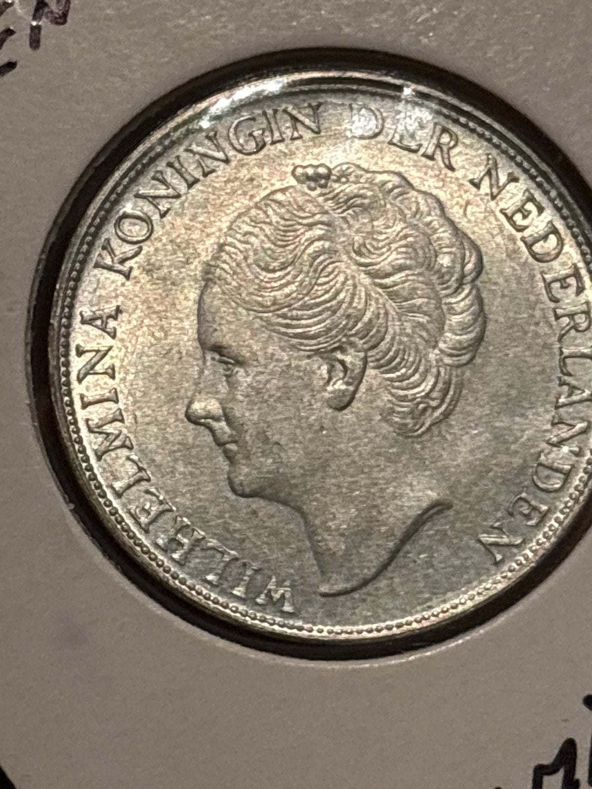 Zilveren 1 Gulden 1943 Wilhelmina - PR Kwaliteit, Postzegels en Munten, Munten | Nederland, 1 gulden, Zilver, Ophalen of Verzenden