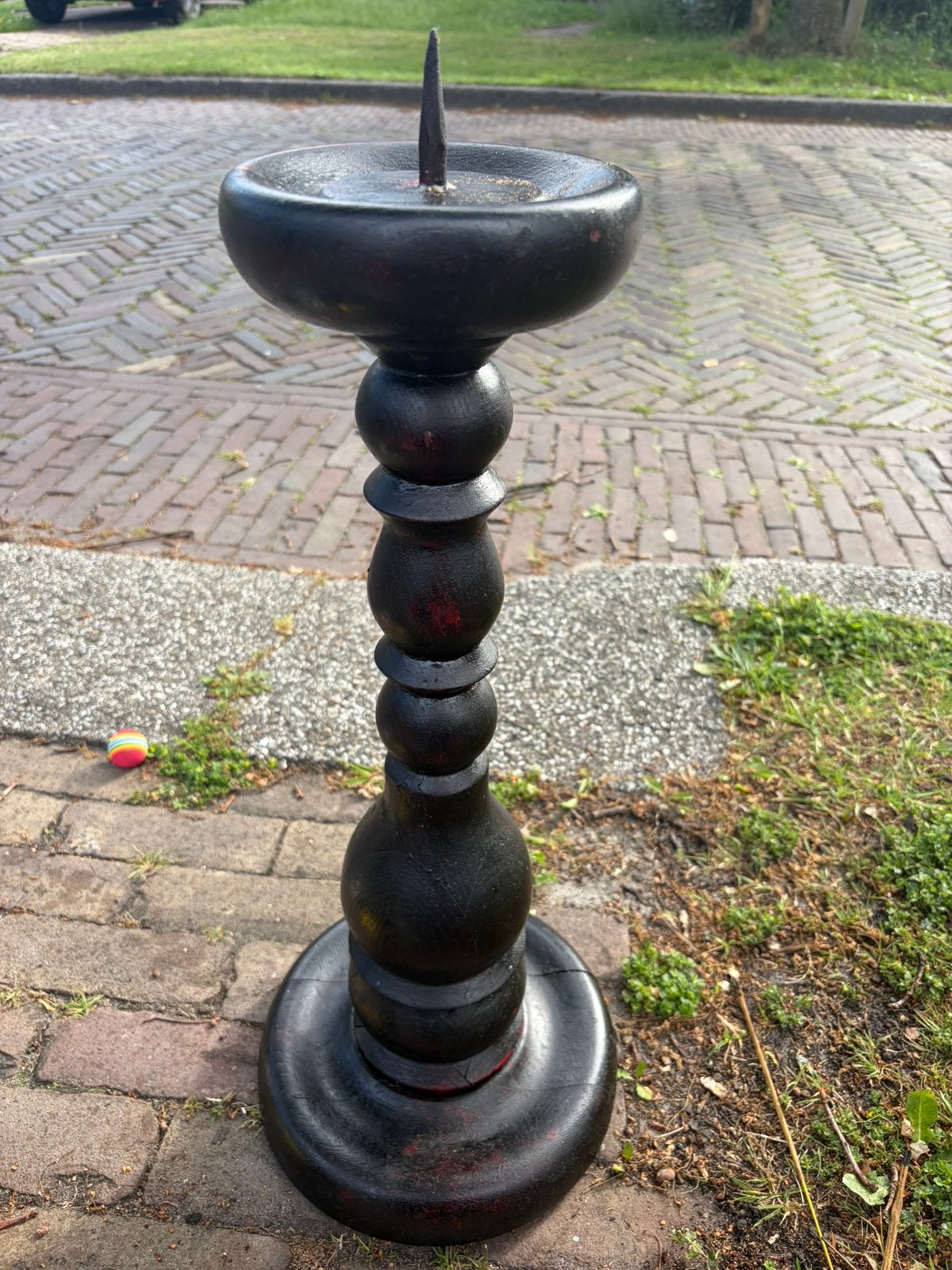 Kandelaar 10 eeuw Delft antiek 16 x 60 cm. Kloosterkaars, Ophalen of Verzenden, Overige materialen