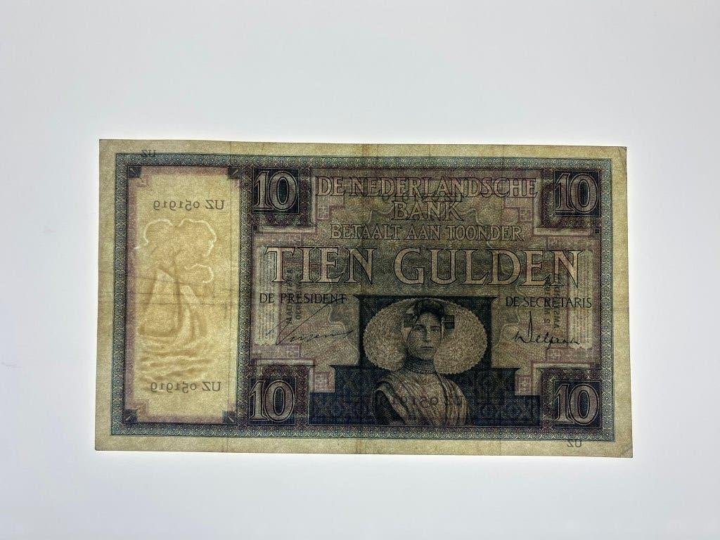 NL 10 gulden bankbiljet 1930 - Zeeuws meisje - UZ 051919 zf, Ophalen of Verzenden, 10 gulden, Los biljet